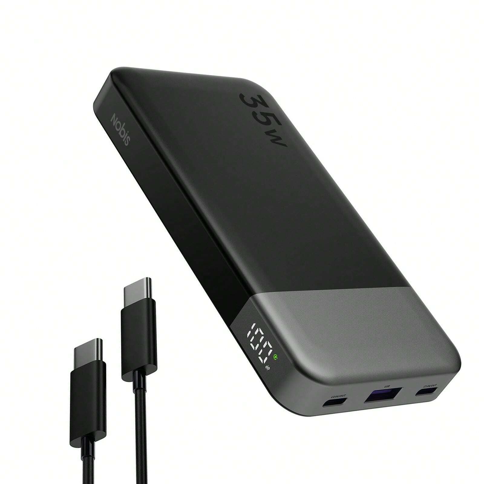 NOBIS Portable Charger, 10000mAh Power Bank, 35W Power Bank Fast Charging, Batte