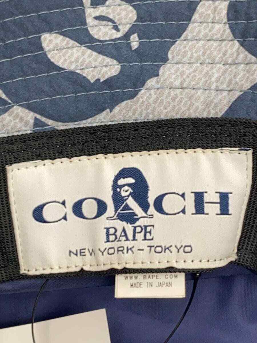 coachコーチ bape コラボキャップ　レア A Bathing Ape x COACH Bucket Hat Cap BAPE Collaboration Blue
