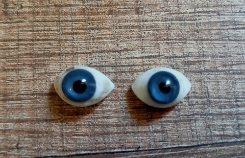 Yeux Fixes Sulfure Bleu Pour Poupée Ancienne - 3381 - À Identifier