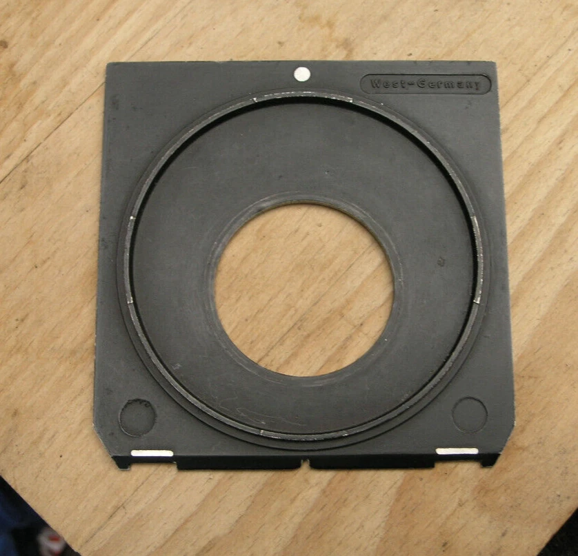 early tan Linhof Tecnika Lens board  for compur copal 1 41.5mm offset low hole - Image 2 of 3
