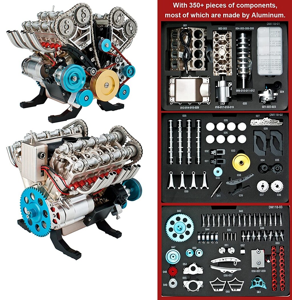 V8エンジンミニチュア　DM118　TECHING　lMachinery Teching V8 Engine kit (DM118) – One Man And His Mustang