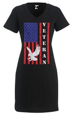 USA Veteran American Flag - Military Eagle 4th Of July Women's Dress