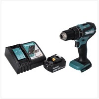 Makita Dhp 485 RT1 Akku Schlagbohrschrauber 18 V 50 Nm + 1X Akku 5,0 Ah + Lader