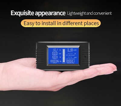 200A Digitaler Batteriewächter 12V 24V 36V 48V Batteriemessgerät Multifunktionaler,3,5 Touchable Batteriekapazitätsmonitor 10-100V LCD Display für Blei-Säure-Lithium Batterie mit Alarm