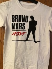 Bruno Mars   24 K Magic World  White Tour Shirt.