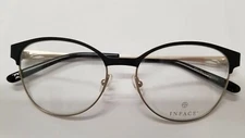 INFACE EYEGLASSES FRAME NIFTIES DANISH OPTICS IF8460-6031 BLACK METAL 51-16-135