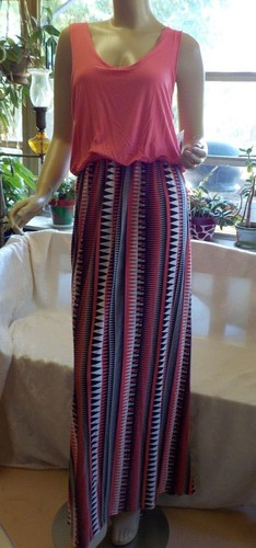 Bobbie Brooks Maxi Dresses NWT Solid & Geometric Rayon Blend Sleeveless Stretch - Picture 13 of 22