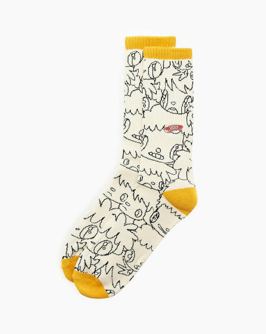 Vans Vault crew socks Javier calleja O/S white yellow black SOLD OUT