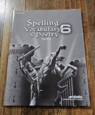 CURRENT Abeka A Beka 6th Grade Spelling 6 Test Key
