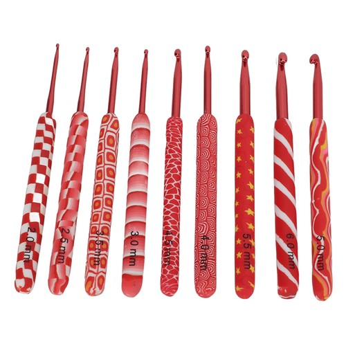 Crochet Hooks Set Ergonomic Crochet Hooks 9Pcs Aluminium Crochet Hooks