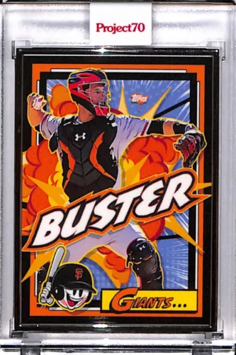 2021 TOPPS PROJECT 70 #756 BUSTER POSEY BY SKET ONE P70 AP SILVER FRAME 01/51