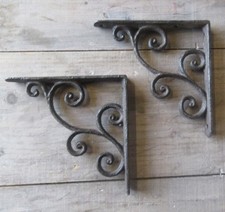 2 RIPIANI CONSOLLE NOSTALGIA STILE ANTICO MENSOLA ANGOLARE MENSOLA CONSOLLE G...