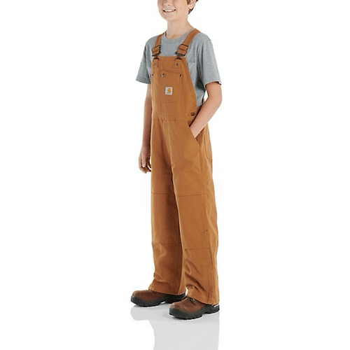 Carhartt Boys Size 6 Canvas Bib Overalls Coveralls Pants Brown Size 6 - Picture 2 of 6