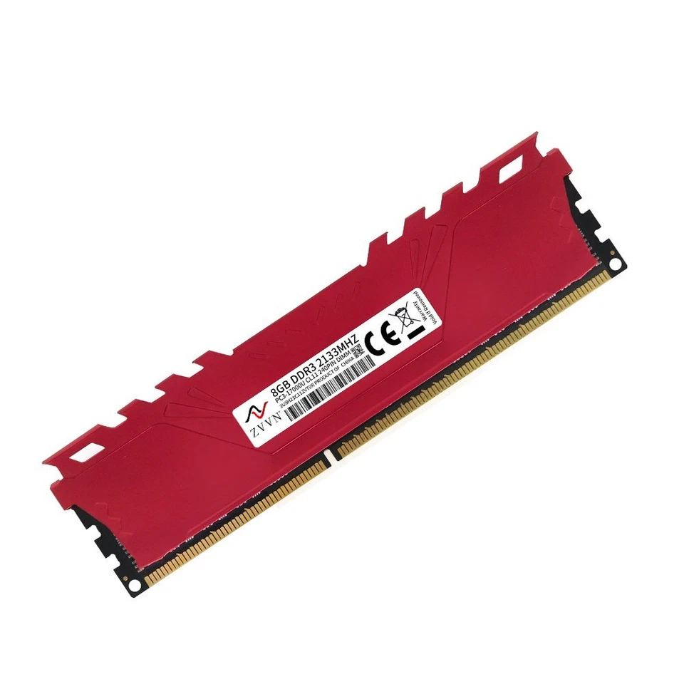 8GB DDR3 2133MHz OC PC3-17000 240Pin DIMM Desktop Gaming Memory XMP RAM ZVVN Red - Image 3 of 4