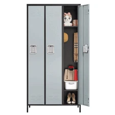 3 Doors Metal Lockers Storage Cabinet for School Gym Hotel and Employees 71 inch