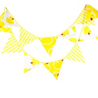 Yellow Duck Cartoon Fabric Flag Buntings Garlands Children Birthday Party Dec... on sale Yellow Duck Cartoon Fabric Flag Buntings Garlands Children Birthday Party Dec... on sale