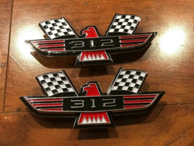 FORD GALAXIE 427 EAGLE BIRD EMBLEM VALVE COVER DECALS PAIR 1963 1964 STYLE NEW