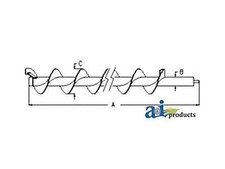 87280339 Auger Horizontal Unloading 18 Ft Ext Wear Fits Case IH Ford New Holland