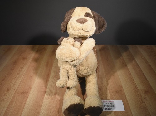 Peluche Kelly Toy 2016 grande bronceado y marrón perro y cachorro (310-2786-3) - Imagen 1 de 6