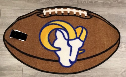 LA Rams Logo Football Mat, 31x19.5, NEW