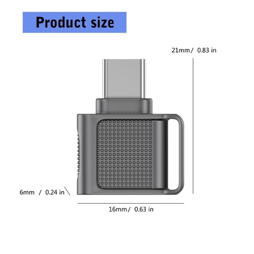 High Capacity USB3.0 Type C TFs MicroSDs Card Reader Adapter for Storage - Photo 8 sur 11