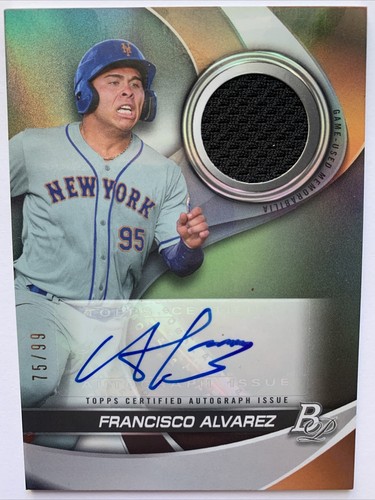 Francisco Alvarez #PPAR-FA — 2022 Bowman Platinum Pieces Autograph Relics baseball card
