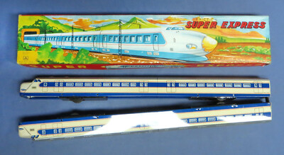 Rare Vintage Masuya Japan Tin Litho Friction Super Express Train in Orig. Box!