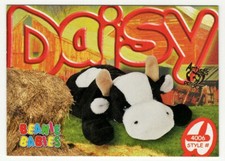 Ty Beanie Babies BBOC DAISY (B&W Cow) Series 3 Artist's Proof S3 Card