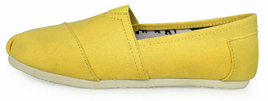 *TOM Unisex Shoes Slip-on Casual Flats Solid Canvas Leisure Loafer Shoes UK 3-10 image 6