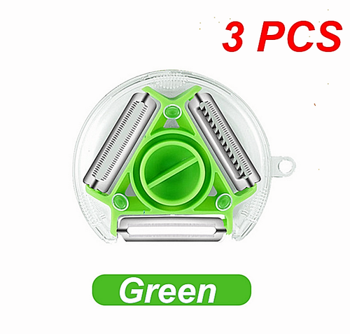 3PCS 3in1 Multifunctional Trio Peeler Vegetable Slicer Fruit Julienne Stainless - Picture 15 of 16