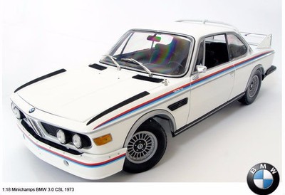 Minichamps 1973 BMW 3.0 CSL E9 COUPE WHITE 1:18*New-Super Sharp