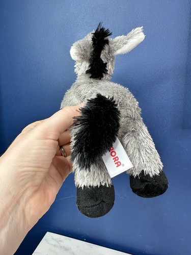 AURORA FLOPSIE DONKEY PLUSH grey soft toy vgc 8” long - Picture 2 of 10