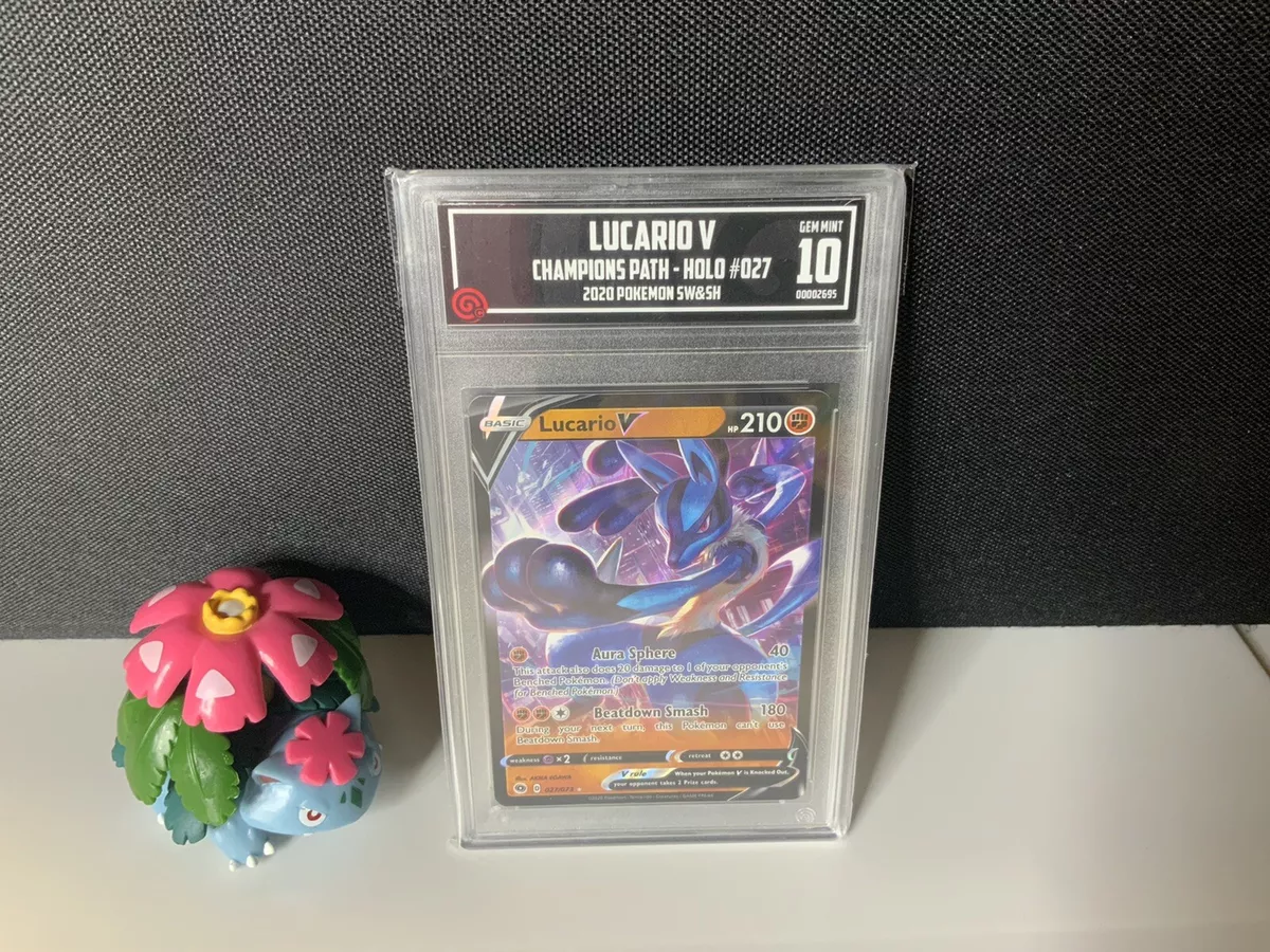 Pokemon Champions Path #027 Lucario V PSA 10