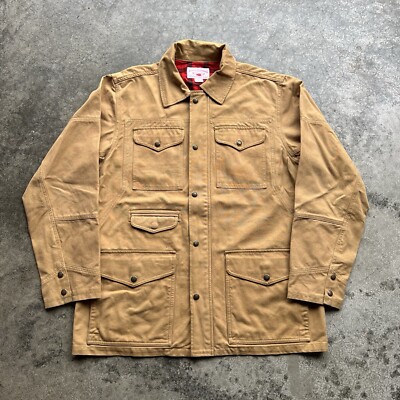Filson Canvas Cruiser Flannel Lined Hunting Fishing Jacket 10054