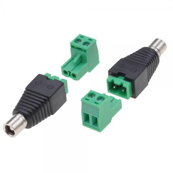 Techly Adattatore Connettore Plug DC 2.5x5.5 mm Femmina Terminal Block 2 pin