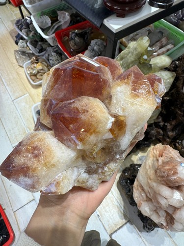 7.72LB Natural Quartz citrine Cluster Mineral Specimen healing gift - Picture 11 of 19