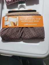 WARNER'S BLISSFUL BENEFITS 3 PR NO MUFFIN TOP MICROFIBER BRIEFS NWT SIZE S 5