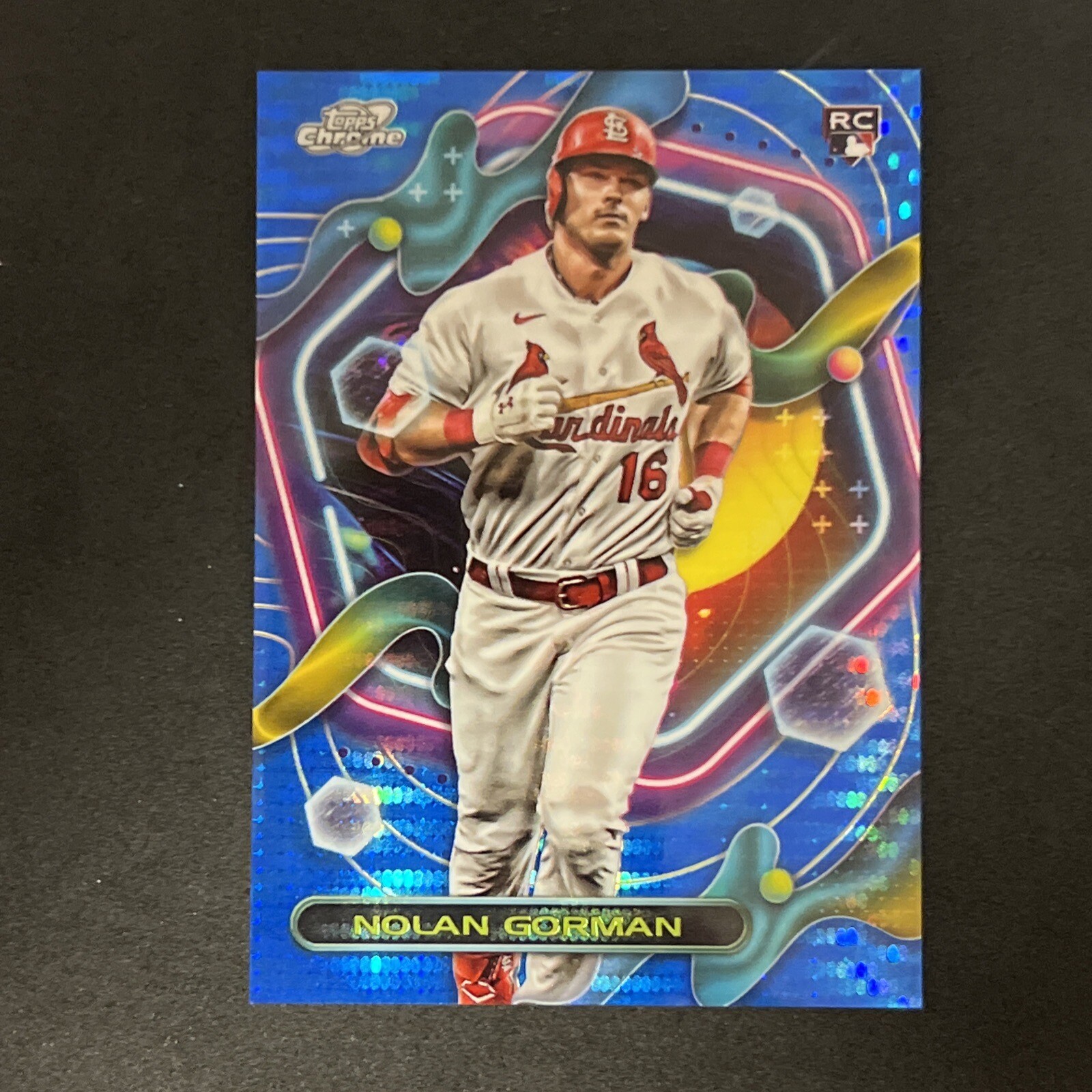 2023 Topps Cosmic Chrome Nolan Gorman Blue Moon Refractors /99 rookie rc