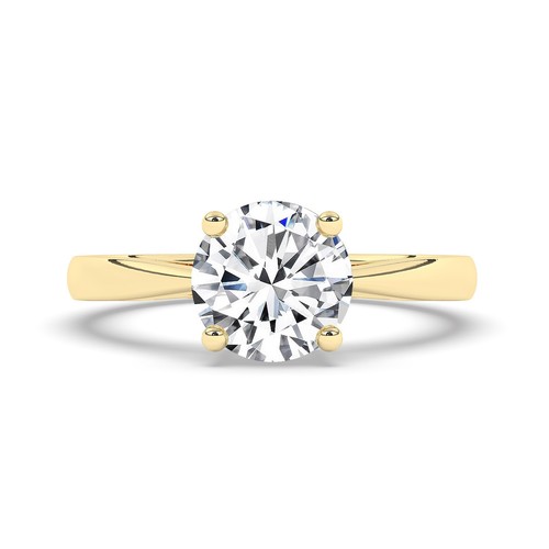 Runder Solitär Labgrown Diamant Verlobungsring 18 Karat Gelbgold 1,50 kt - Bild 5 von 23