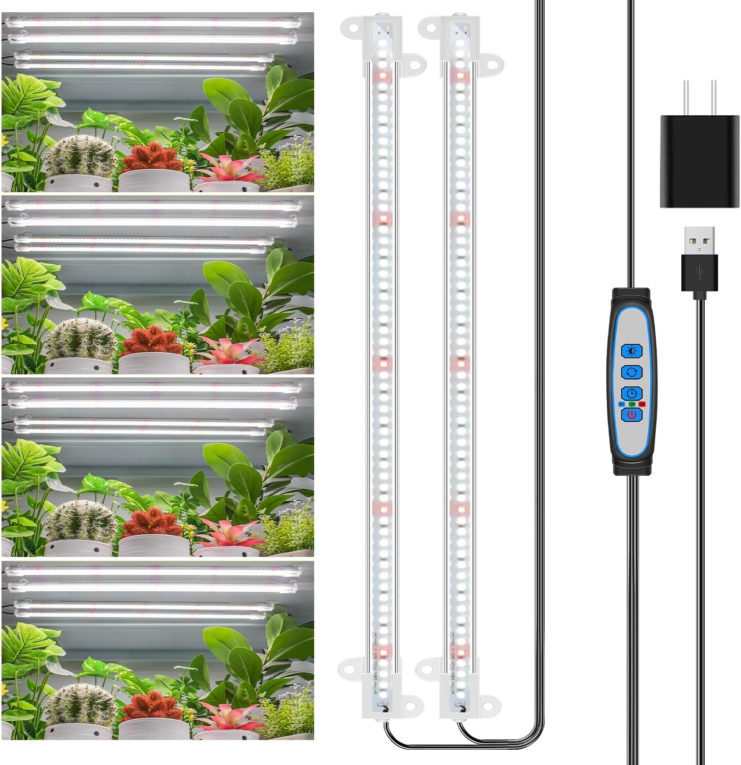 Wiaxulay Grow Lights for Indoor Plants, 120 LEDs Full Spectrum LED Plant Grow L