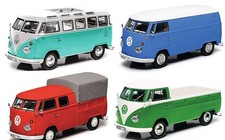 Schuco 450368900 1/43 VW T1b VW T1 Samba Box Van Twin Cabin and Pick-up 4 Set