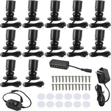 12Pcs LED Mini Spotlight for Display Under Cabinet Indoor Lights Daylight 6400K