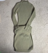 Lulus Womens Ribbed Sweater Dress Small Green