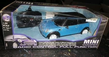 NIB Excalibur Electronics Blue Mini Cooper 1:20 Scale Radio Controlled Car