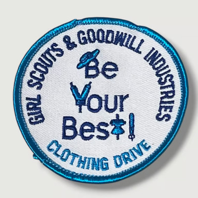 Girl Scouts Goodwill Industries Be Your Best Clothing Drive Vintage Patch LBX