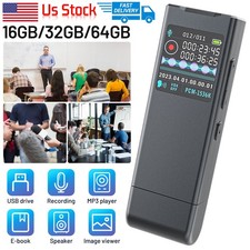 16/32/64GB Digital Voice Recorder USB Recording Device Dictaphone MP3 Player New