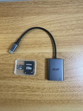 Acer USB-C Micro SD Card Reader Bundle w/ 16GB MicroSD Card Adapter