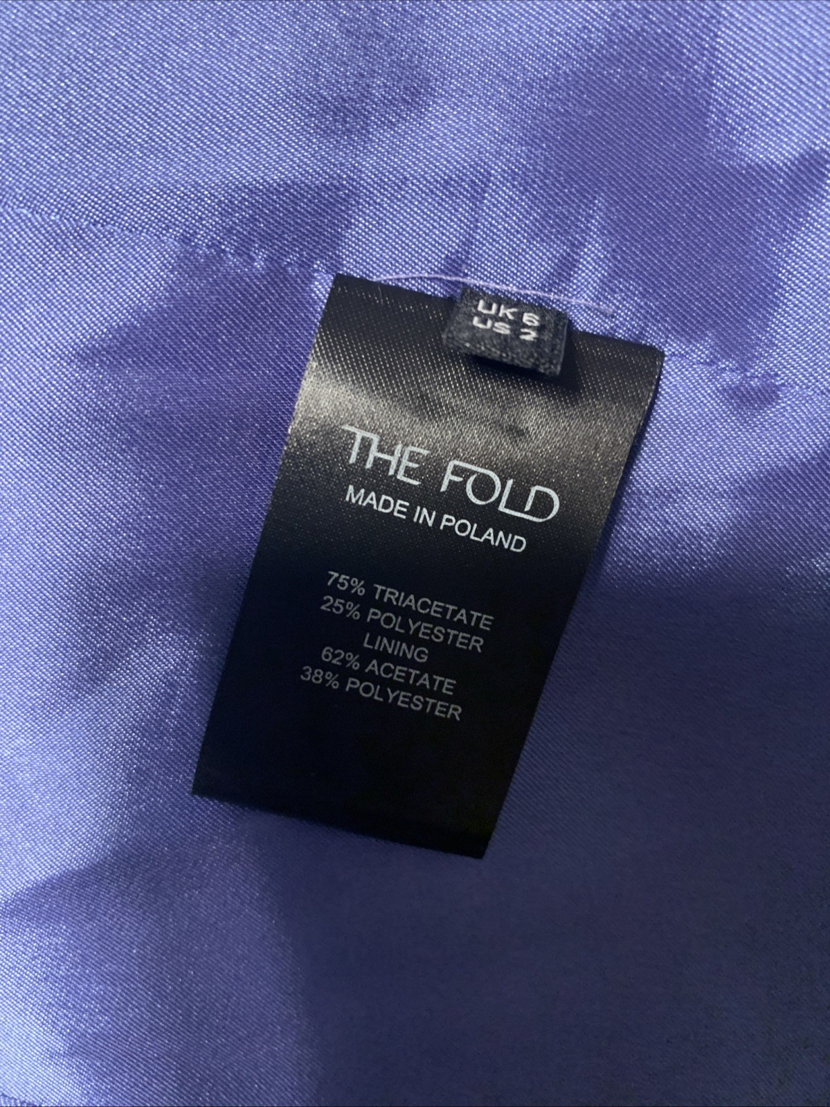 The Fold Authentic Solid Dark Blue Long Sleeve Bl… - image 4