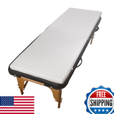 Tuotpe White Lash Bed Topper Memory Foam 73X24X2 Inch Removable Cover Non-Slip