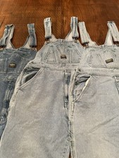 LOT OF 3 DENIM OVERALLS BIBS VINTAGE 90s OSHKOSH Classic VTG